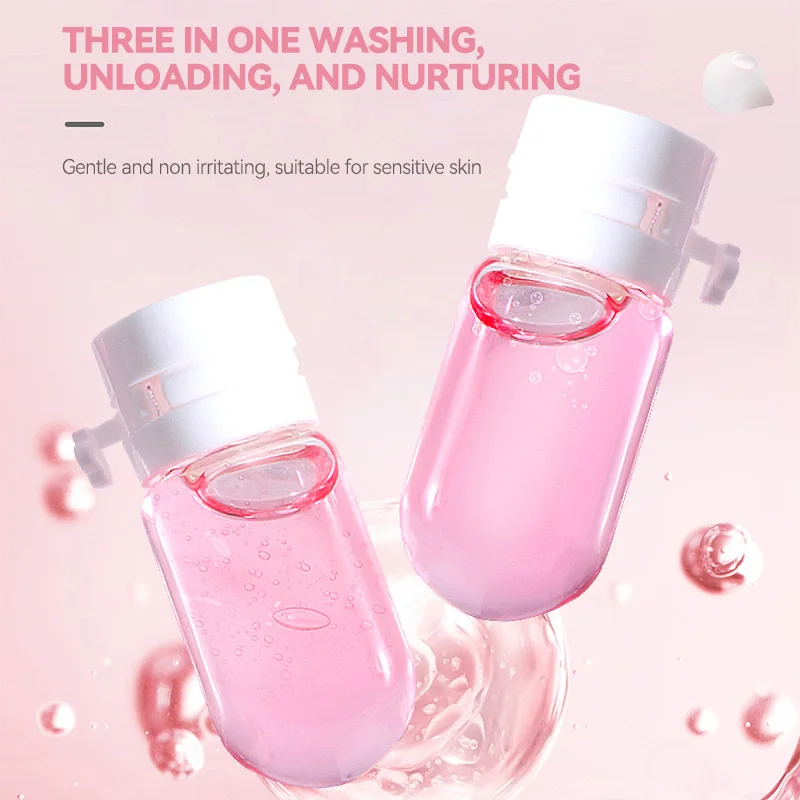 ZVEV Micelle Water - 40 كبسولة، تنقية جوهر نباتي للعيون والشفاه والوجه، مزيل مكياج أساسي للسفر