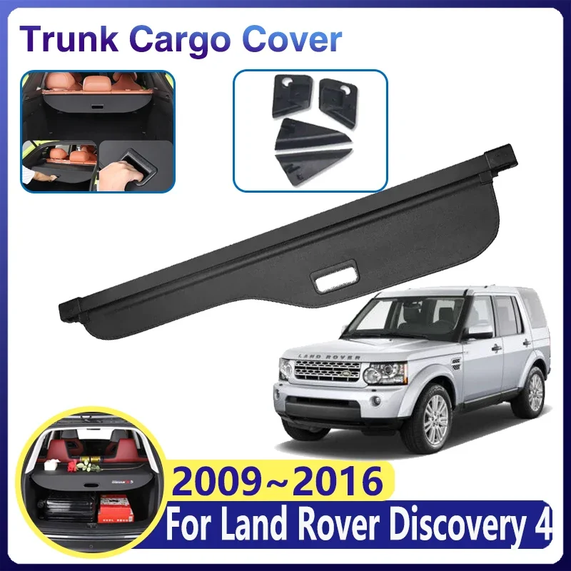 Car Trunk Cargo Covers for Land Rover Discovery 4 LR4 Accessories 2009~2016 Luggage Storage Curtain Tray Screen Security Shades