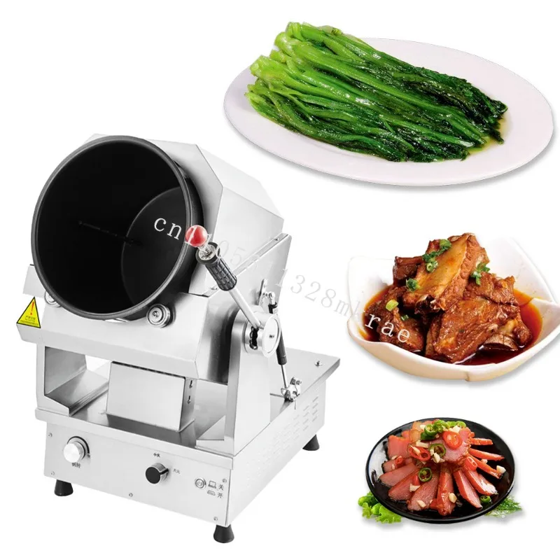 

New commercial stainless steel electric cooking machine intelligent cooking machine Thai food automatic drum cooking