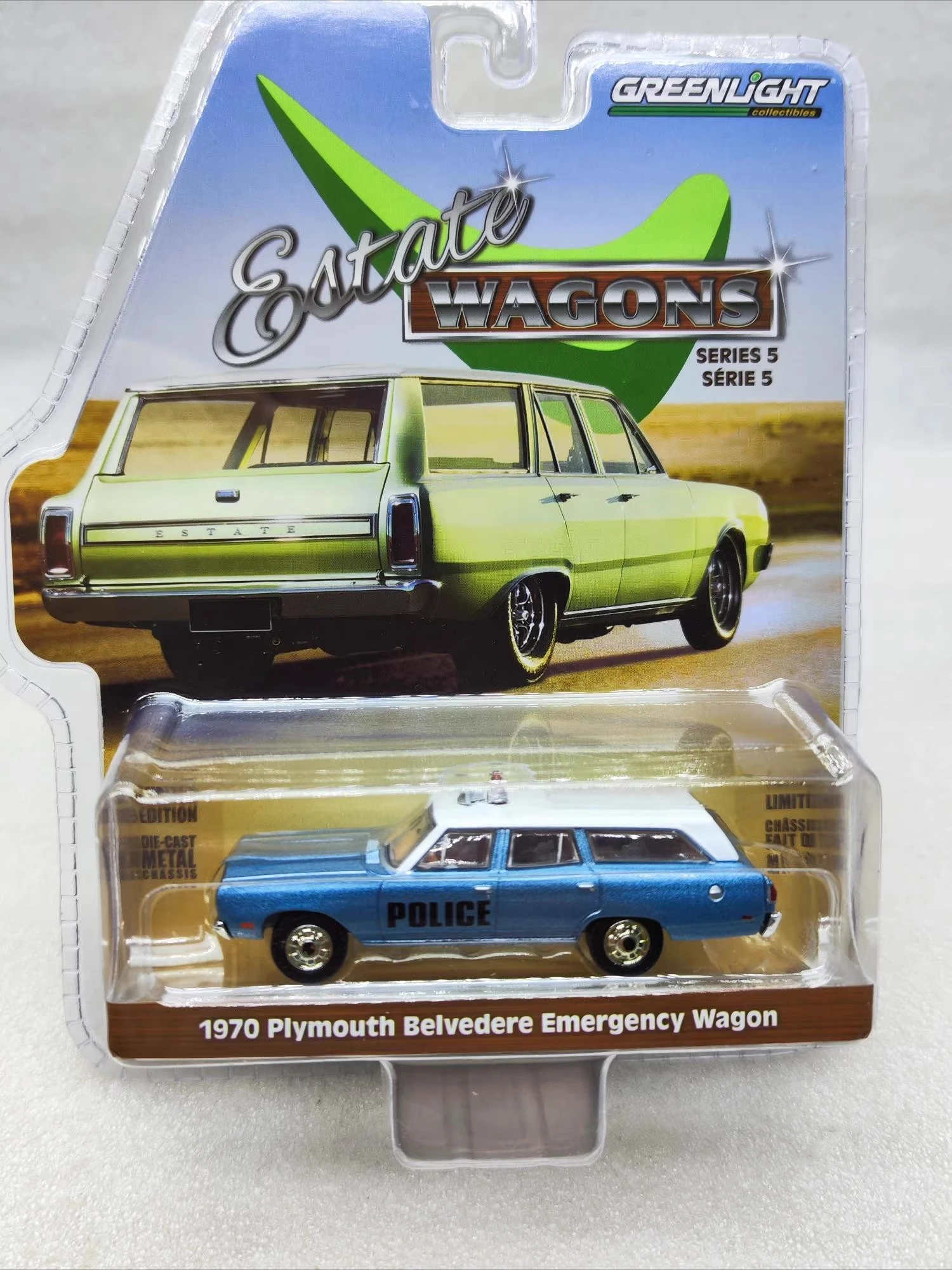 GreenLight 1:64 1970 Plymouth Belvedere boutique auto in lega giocattoli per bambini giocattoli per bambini Modello scatola originale