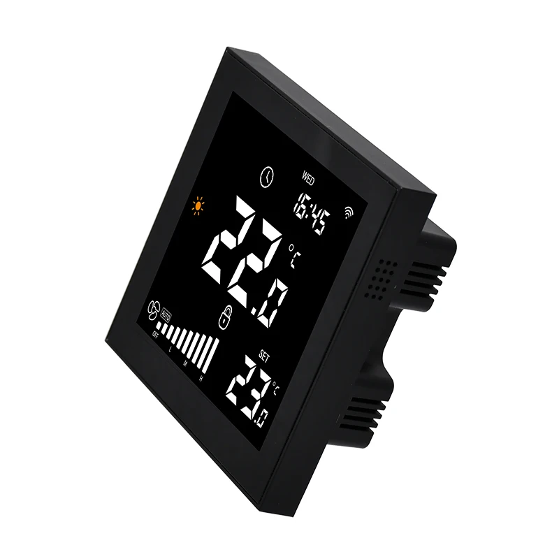 مصدر الشركة المصنعة ترموستات أرضية التدفئة الكهربائية مع وحدة تحكم Tuya RS485 EC 0-10V FCU #6