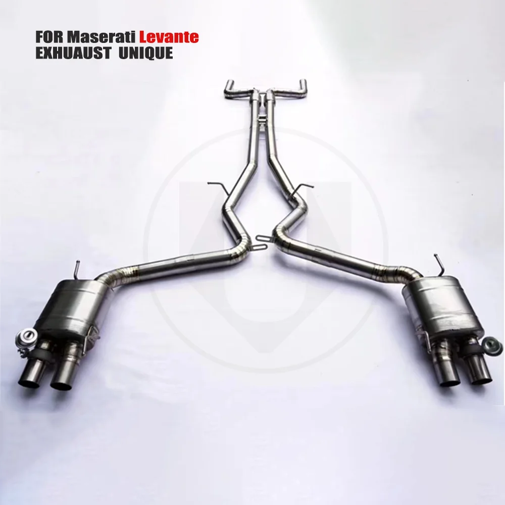 UNIQUE Titanium Alloy Exhaust Manifold Downpipe Is Suitable For Maserati Levante Auto Modification Electronic Valve