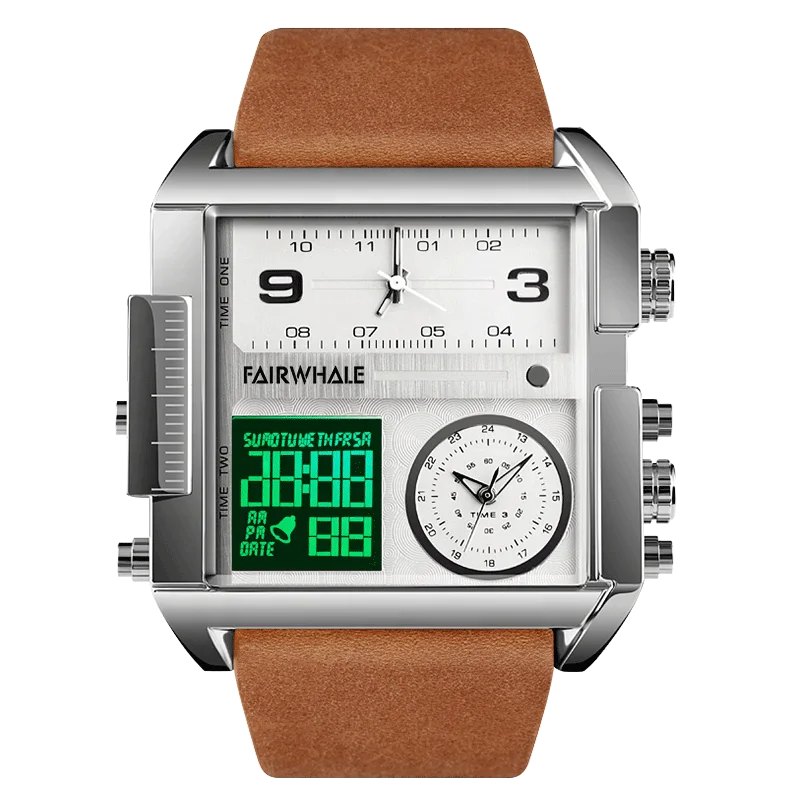 2025 New Quartz Sport Leather Multifunction Chronograph Wristwatches for Boys