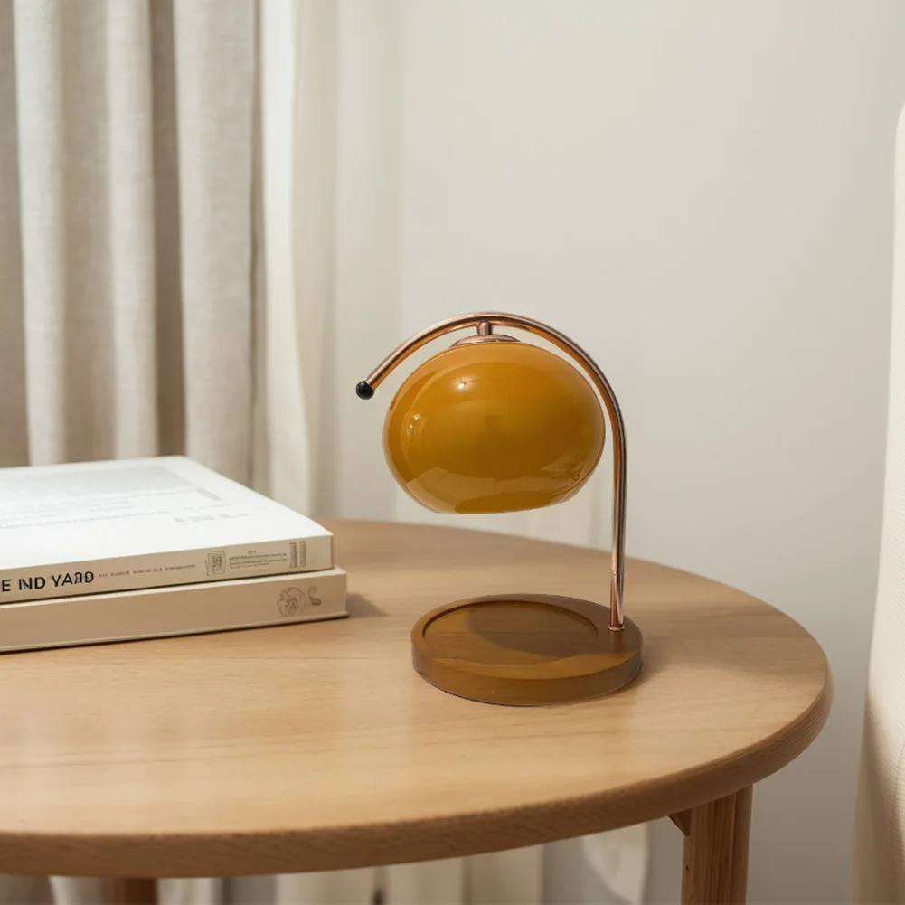 Lámpara calentadora de velas con Base de madera con temporizador, lámpara de cera de vela nórdica, vela de aromaterapia regulable para decoración de casa y oficina