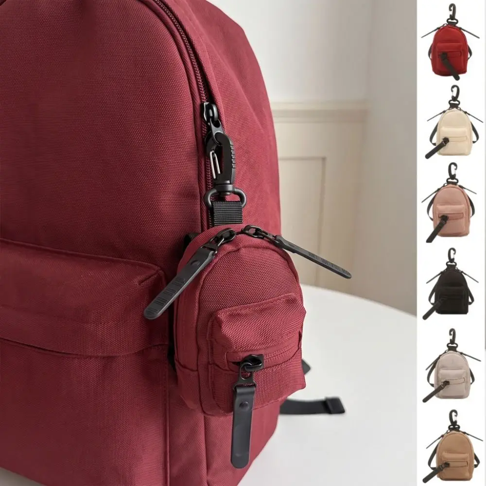 Fashion Colorful Mini Backpack Coin Purse Harajuku Portable Mini Canvas Wallet Casual Cute Canvas Coin Bag Travel