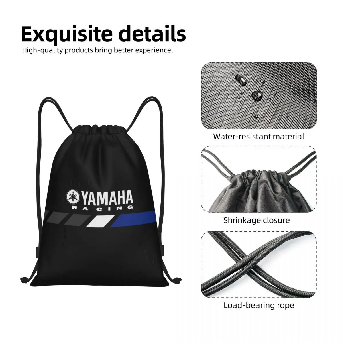 Y-Yamahas Rugzak Trekkoord Sport Gym Sackpack String Tas Voor Hardlopen