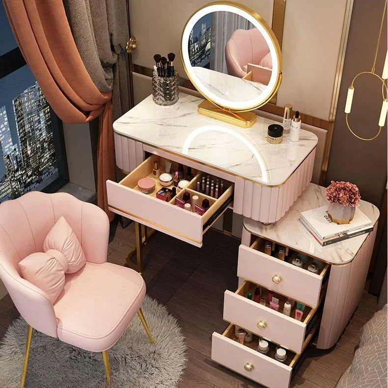 

All-solid wood dressing table bedroom luxury dressing table modern simple small-sized retractable dressing table storage cabinet