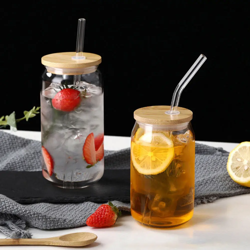 

2 набора стеклянных стаканов-банок прозрачного дизайна для домашнего использования: для холодного кофе, чая, соков, напитков. Легко сочетаются, подходят для декора. Стеклянные стаканы-банки.