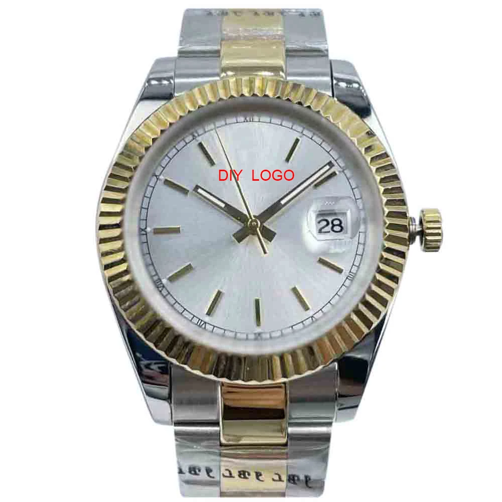 Customized LogoFashionable 41mm men's watch with mechanical movement and calendar window, best gifts for men