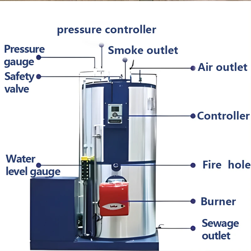 Gerador de vapor diesel de petróleo de 0,2 toneladas como gerador de vapor de produto quente de combustível para cervejaria
