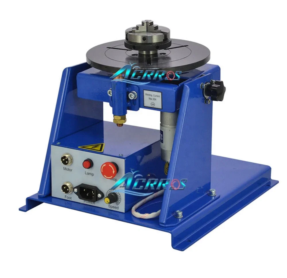 220V welding turntable 10kg Welding Positioner lathe Chuck 65mm