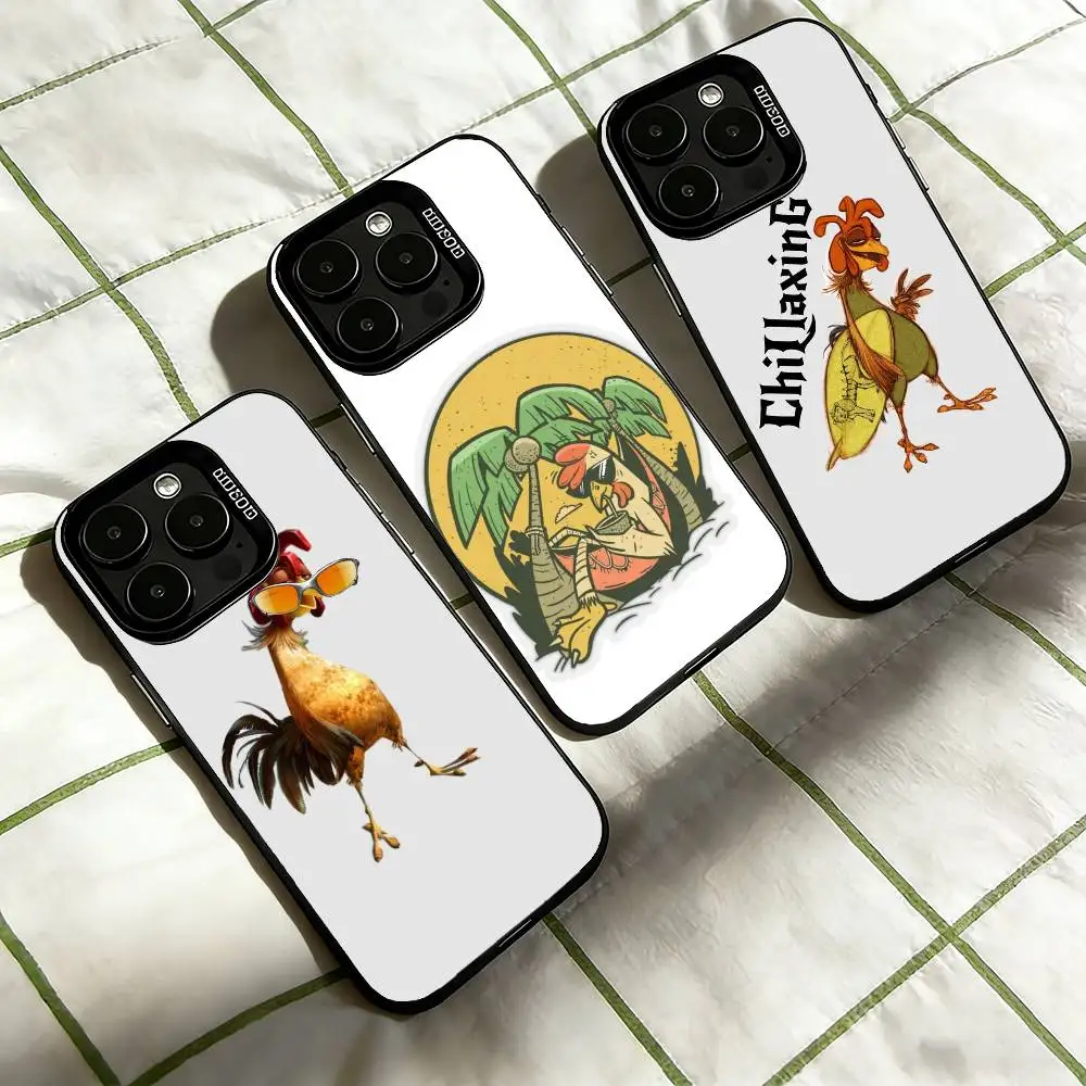 

C-Chicken J-Joe Surf Phone Case For iPhone 17,16,15,14,13,12,11 Plus,Pro Max,XS,Colored Silver Plated Inside Cover
