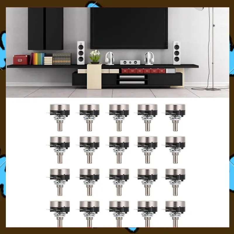 

Promotion! 20Pcs Potentiometer Carbon Film Single Turn Accessory Set Kit For Motor Speed Control