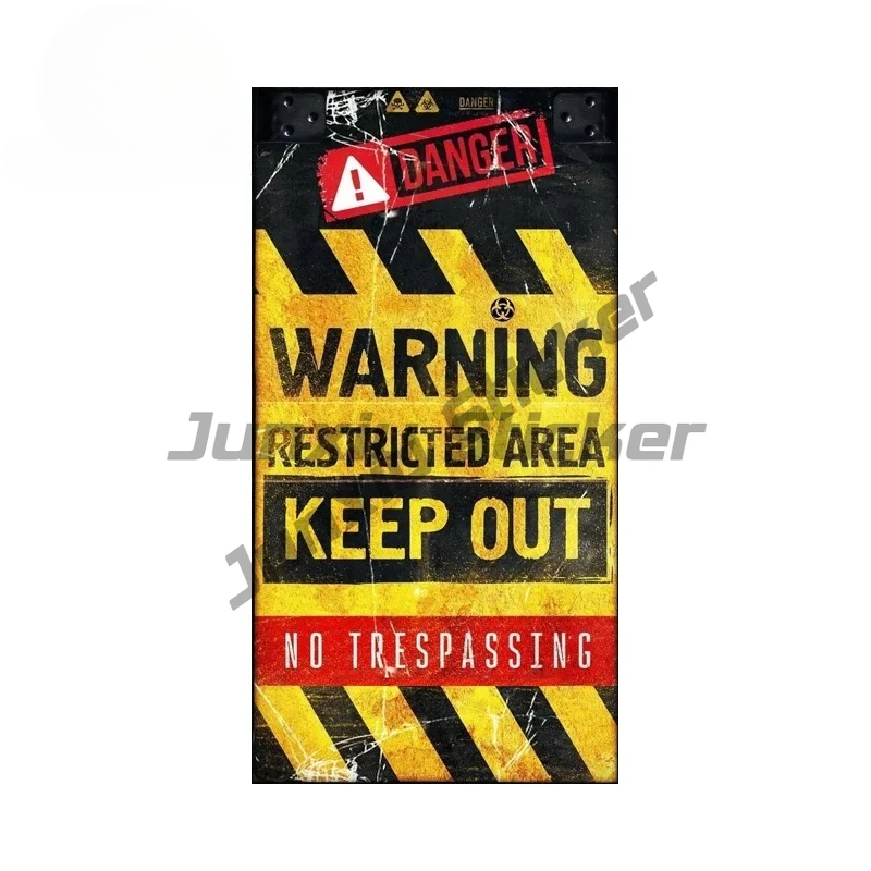 

Vintage Style Warning Sign Car Sticker Attractive Camper ATV Trunk Window Decal Simple Sunscreen Car Door Protector