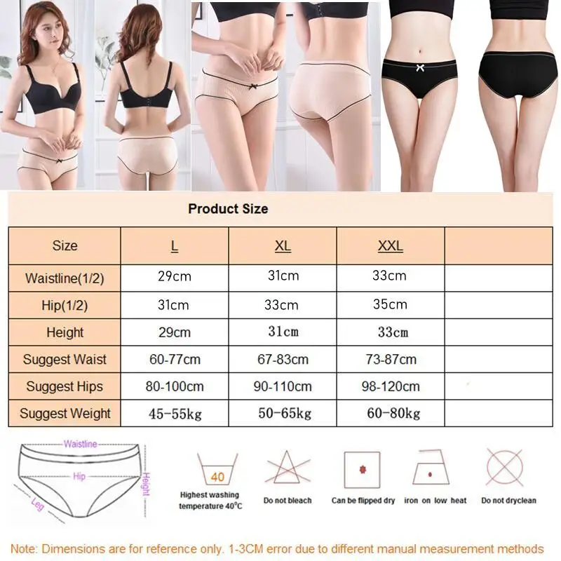 Breathable Stripes Cotton Women\'s Panties Seamless Lady Underpants Sexy Bowknot Briefs Mid Waist Ladies Lingerie