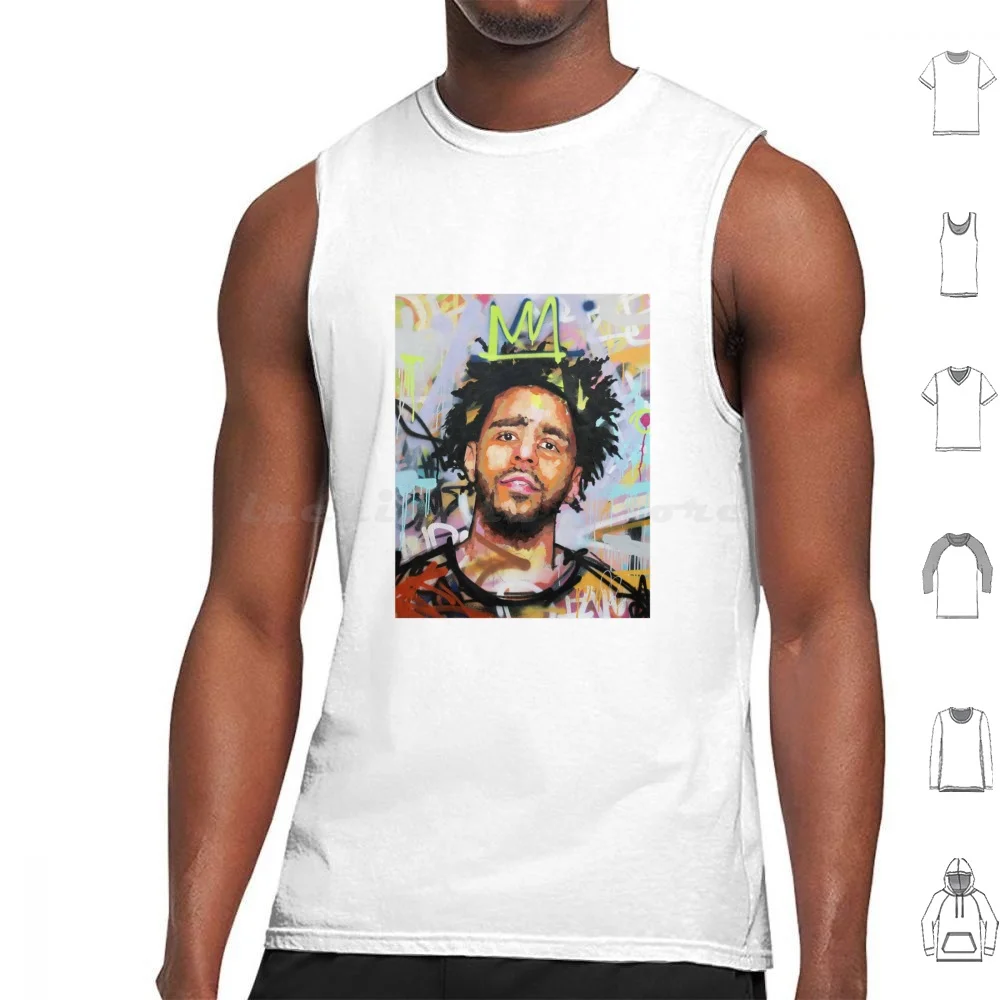 King J Art Tank Tops Print Cotton Rap Cole Music Hip Hop Dreamville J Cole Drake Jcole Kendrick Lamar J Cole J Cole J