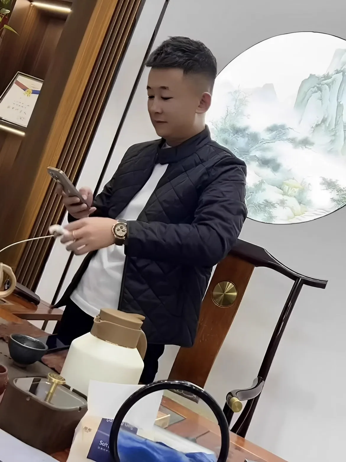 

Мужская хлопковая куртка с воротником-стойкой в стиле ретро: простая, деловая, повседневная, теплая, стандартного кроя, утепленная