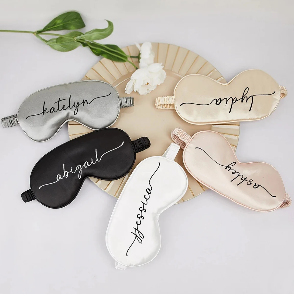 Personalized Sleep Eye Mask with Gift Bag Bridesmaid Eye Mask for Mother\'s Day Birthday Wedding Favors Customized Monogram Name