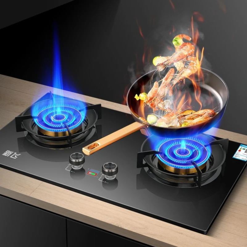 탈착식 버너 헤드 3링 4제어 직접 분사 치열한 화재 스토브 천연 가스 스토브 가정용 내장형 가스 스토브