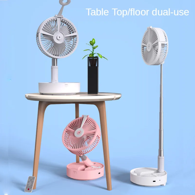 Máy Phun Sương Tạo Ẩm Phun Có Thể Gập Lại Kính Thiên Văn Quạt Di Động Lắc Đầu Quạt Đứng Điều Khiển Từ Xa Chiếu Sáng Quạt USB