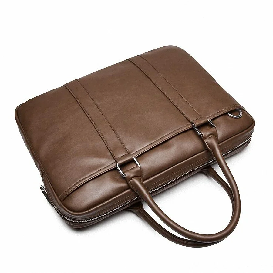 New Arrival Business Men Briefcase Bag PU Leather Laptop Bag Briefcase Male PU Leather Shoulder Bags