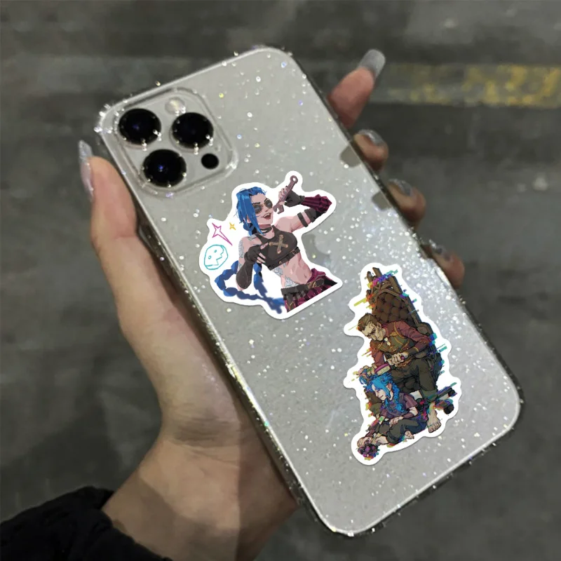 50개 아케인 징크스 스티커 DIY 여행가방 노트북 스티커 전화기 머그컵 스케이트보드 방수 그래피티 데칼 스크랩북 문구 선물