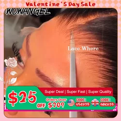 Wow Angel HD Lace Full Frontal Wigs 250% Straight 5x5 HD Lace Closure Wig Human Hair Wigs Skins Melted Remy Brazilian For Woman