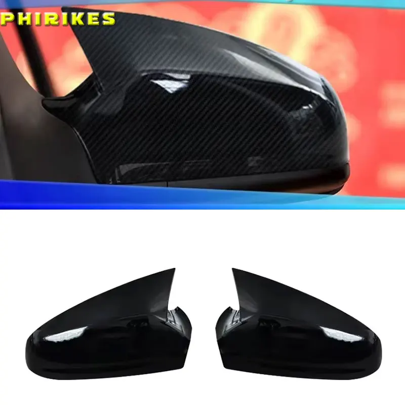 

For Opel For Vauxhall For Astra H 2004-2013 Carbon Fiber Look Rearview Mirror Cover Horns Cover Auto parts