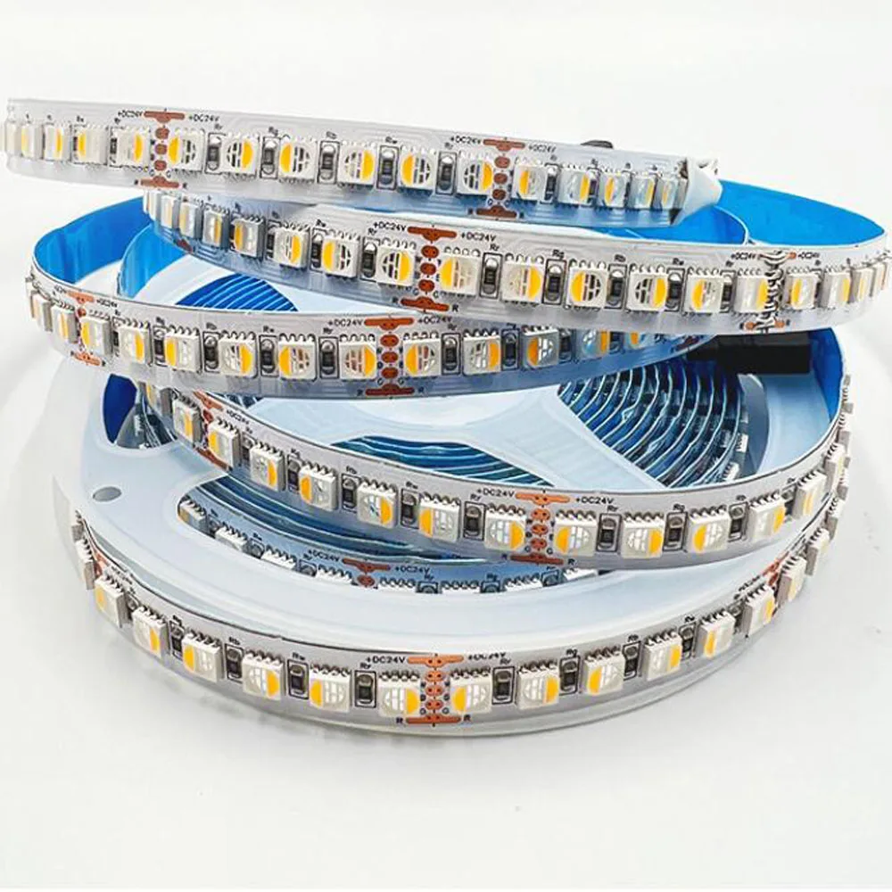 Soft Cuttable RGBW Strip 12v 24v 120 leds/m 4 in 1 Chip RGB+White Changeable Colorful Wedding Birthday Machine Car Background