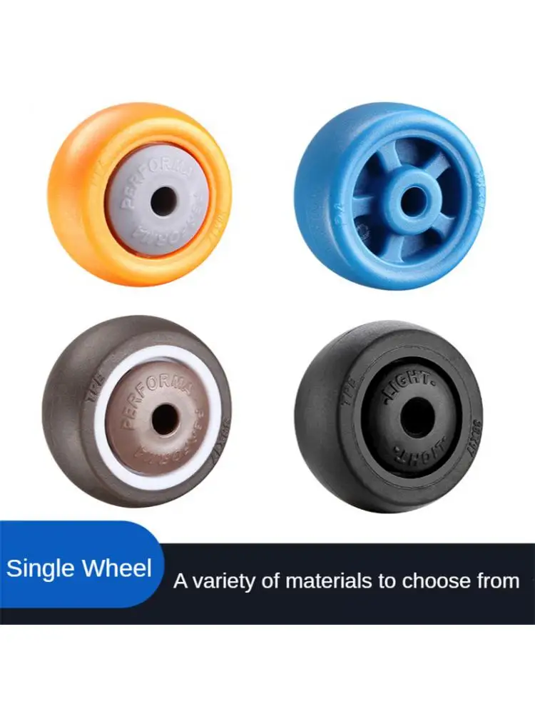4 Pcs/Lot 2.5 Inch Black Single Caster PVC Gold Diamond Wheel Wear-Resistant Silent Universal Accessories Pulley