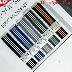 22mm Nylon Braided Elastic Band for Huawei Watch GT4 5Pro 46mm Sport Strap for Samsung Galaxy 3 for Redmi 5 Active/lite Bracelet