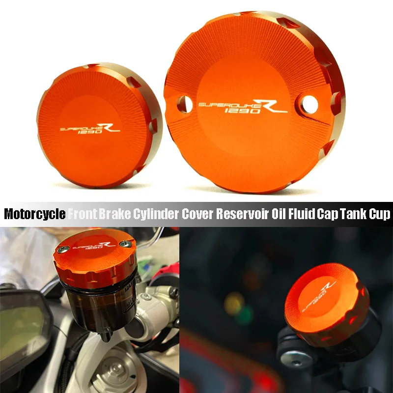 

For 690 DUKE R 990 1290 SUPER DUKE R 1290 Super Duke Motorcycle Front Brake Cylinder Cover Reservoir Oil Fluid Cap Tank Cup GT