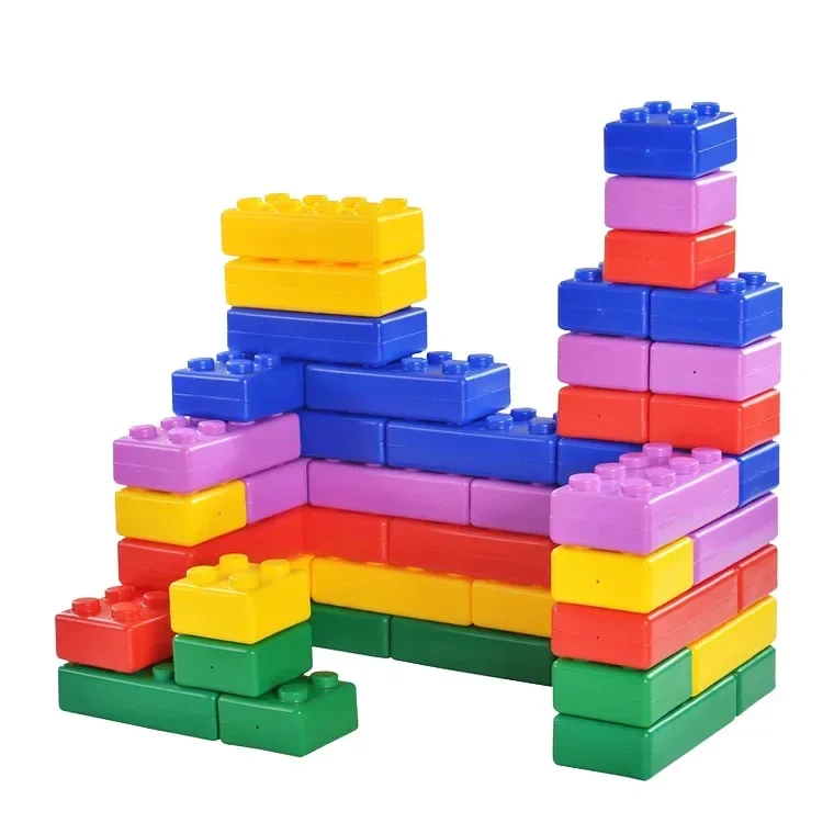 Educational plastic giant building block delightful multi-colored building block for children play center