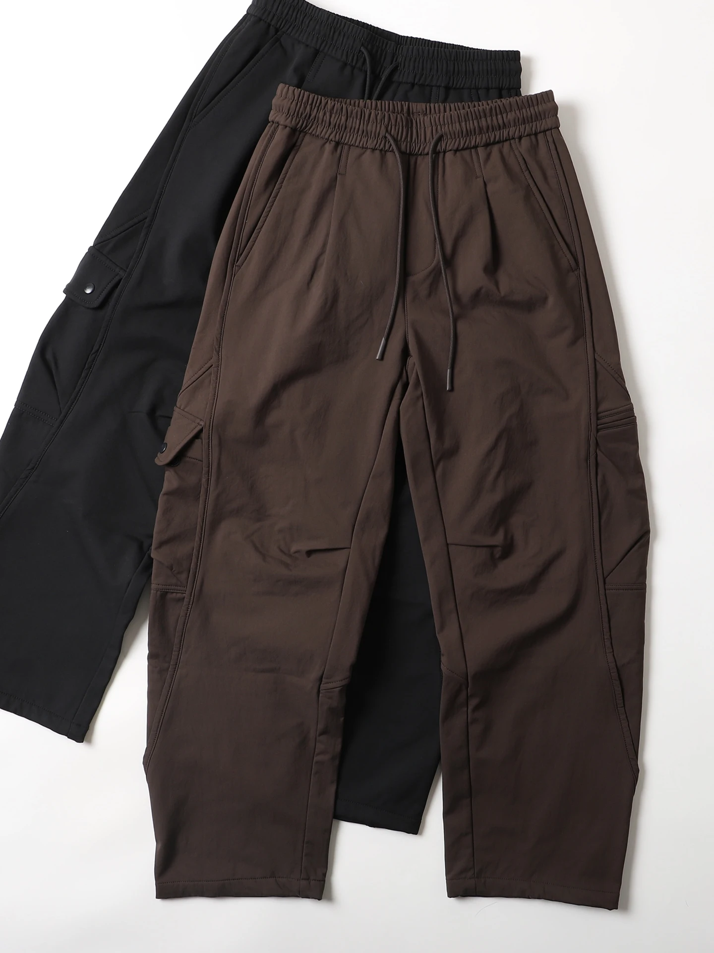 

Thiened One-Piece Velvet Mountain Series Outdoor Warm Fce Loose Knife-ape Cone Pants Men Haome Casual Long Trousers