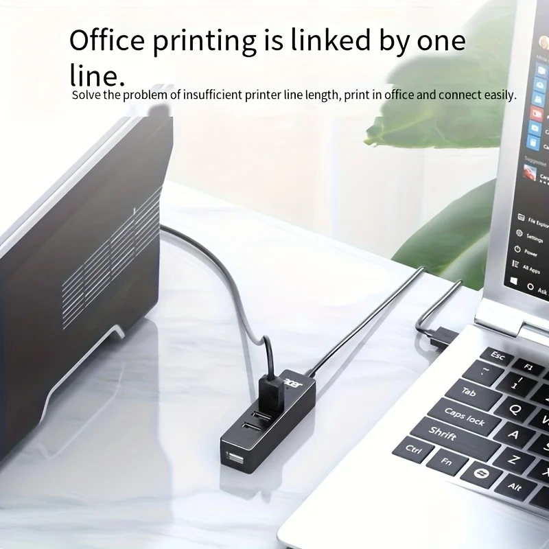 Divisor USB Acer (acer), 4 portas com a mesma unidade, conversor de cabo de extensão multiinterface de uma a quatro