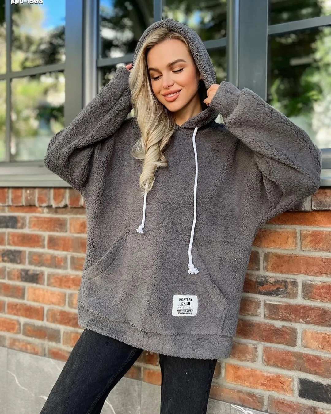 Fleece Women Sherpa Sweater Teddy Pullover Half Zipper Lambswool Fleece Tops Female Warm Coat Sweaters White Brown Hoodies 2023