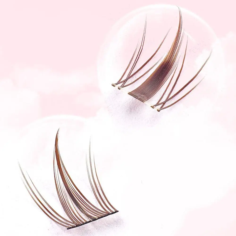 10 linhas 10-13mm estilo raposas cílios postiços segmentados finos e fofos grupos de cílios para ampliar seus olhos naturalmente