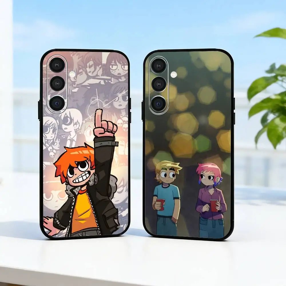 S-Scott Pilgrim Anime  Phone Case For Samsung  A73,A21s,A22,A31,A32,A52,A53,A71,A80,Soft Black Shell