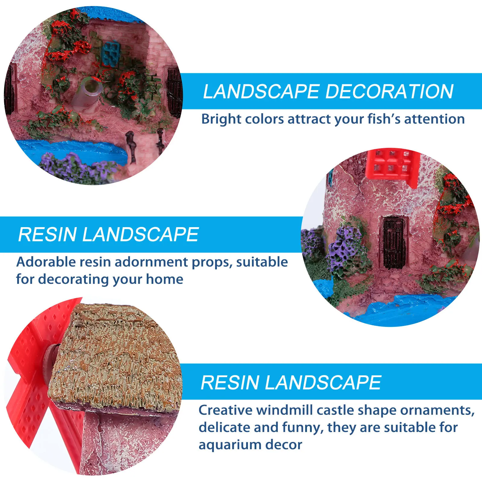 

Landscape Decoration Resin Castle Adornment Fish Tank Ornaments Desktop Handicraft