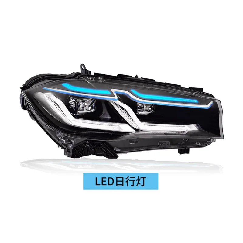 -For 2023 Style LED Headlight Assembly for X5 F15 2014-2018 Projector Lens LED DRL Sequential Flowing Turn Signal Front^