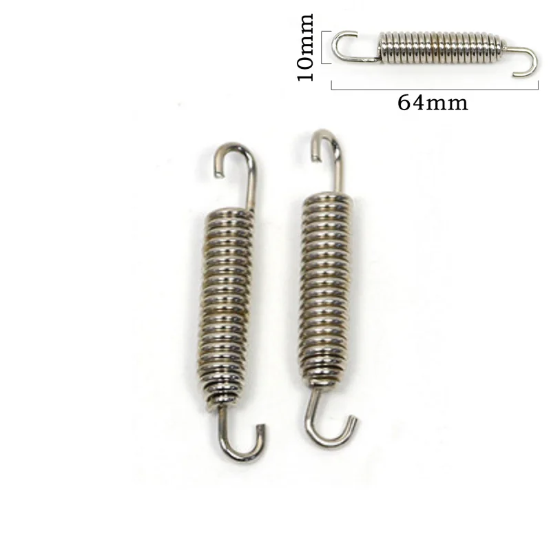 1pcs Motorcycle Exhaust Spring Stainless Steel Universal Single Side Movable Fixed Exhaust Pipe Special Spring 64mm