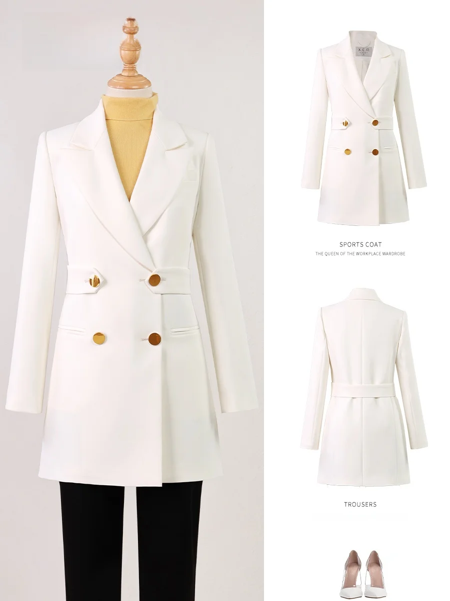 Xiangchun Bird 2026 Spring New Women's Professional Suit Jacket Commute Workwear Elegant Style Long Sleeve Button up Coat