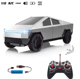 1:12 Metal Silver Remote Toy Control Car Toy Rc Pickup Children'S Lada Car Offroad Cybertruck Truck Lada Model Gift