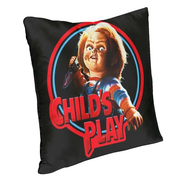 Child's Play Chucky Cushion Cover 45x45cm Velvet Halloween Horror Movie Throw Pillow Case for Sofa Square Pillowcase Home Decor