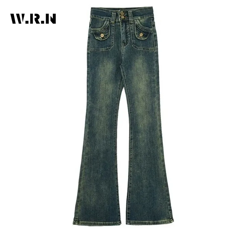 

American Vintage High Waist Casual Baggy Straight Jeans Pants Women's Y2K Wide Leg Grunge Streetwear Style Denim Trouser