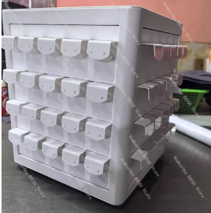 

Jewelry rack live broadcast manual electric automatic rotation earrings acrylic jewelry display rack