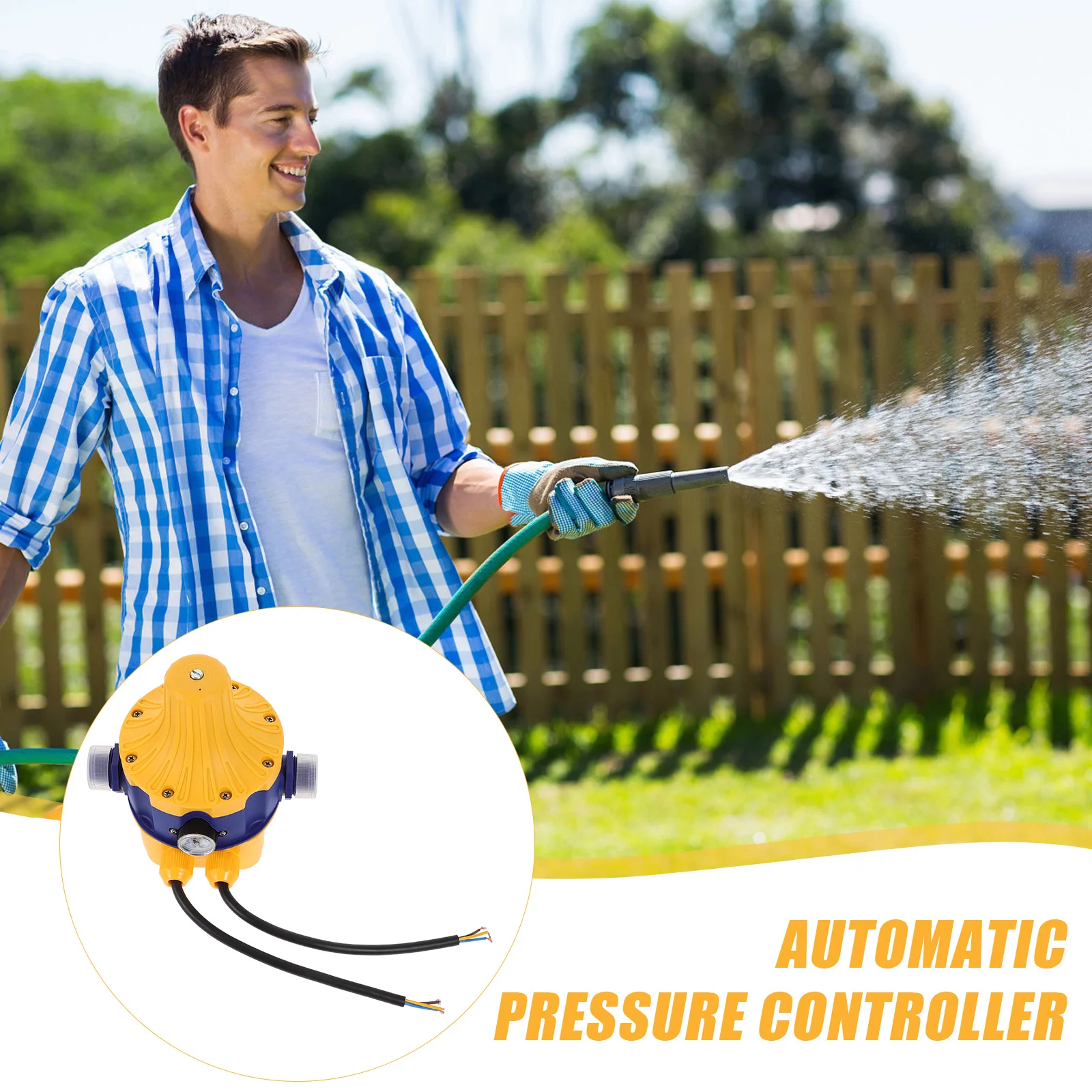 

220-240V Water Pump Controller Electronic Automatic Pressure Inline Booster Small Plastic Durable Sensor System Check Valve