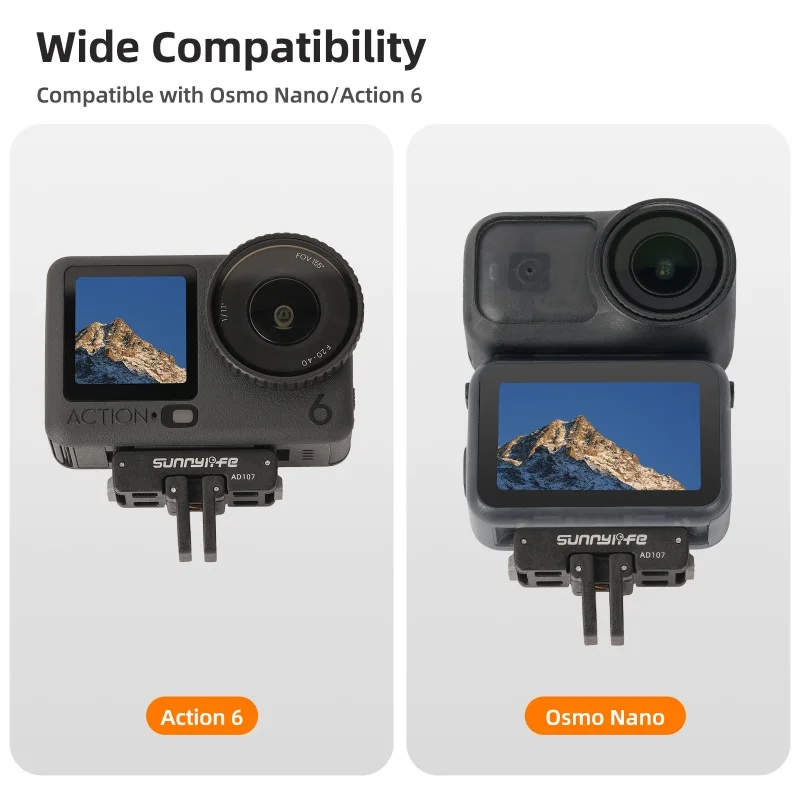 Adapter magnetyczny do DJI Osmo Action 6 Nano, szybkozłączka do DJI Osmo 360 II, akcesoria rozszerzające do kamery bazowej. — zdjęcie produktu 2