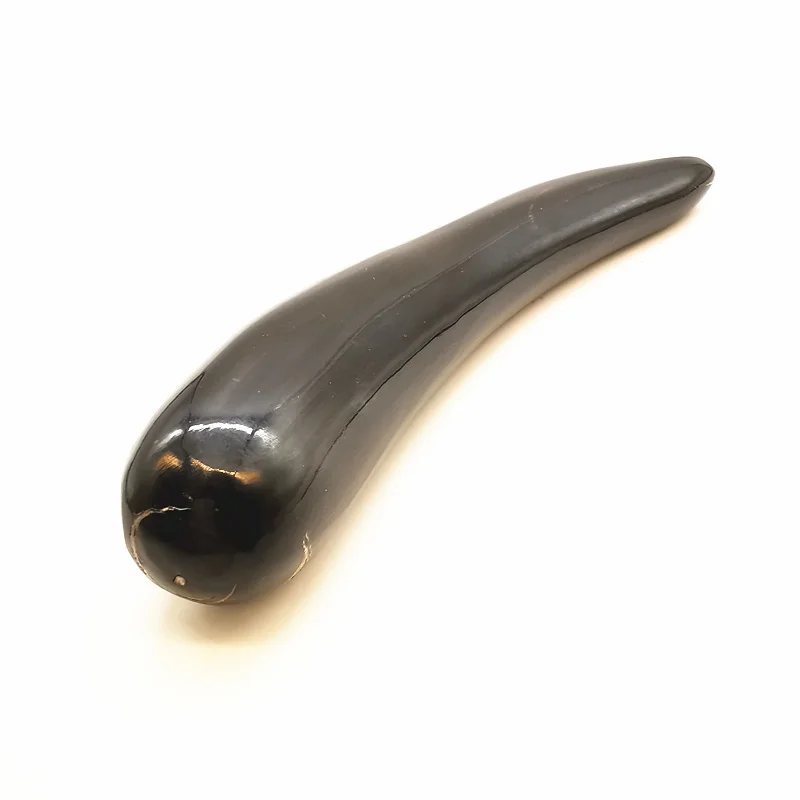 Naturalny Czarny Róg Bawolej Masażu Chińska Medycyna Akupunktura Pałeczki Różne Rozmiary 9-18cm L006