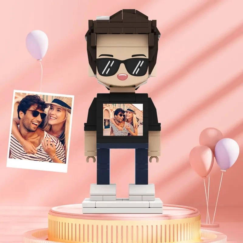 

Valentine's Day Gifts Custom Brick Figures Personlized Photo on Brick Figures My Custom Brickfigures Granules Photo Character